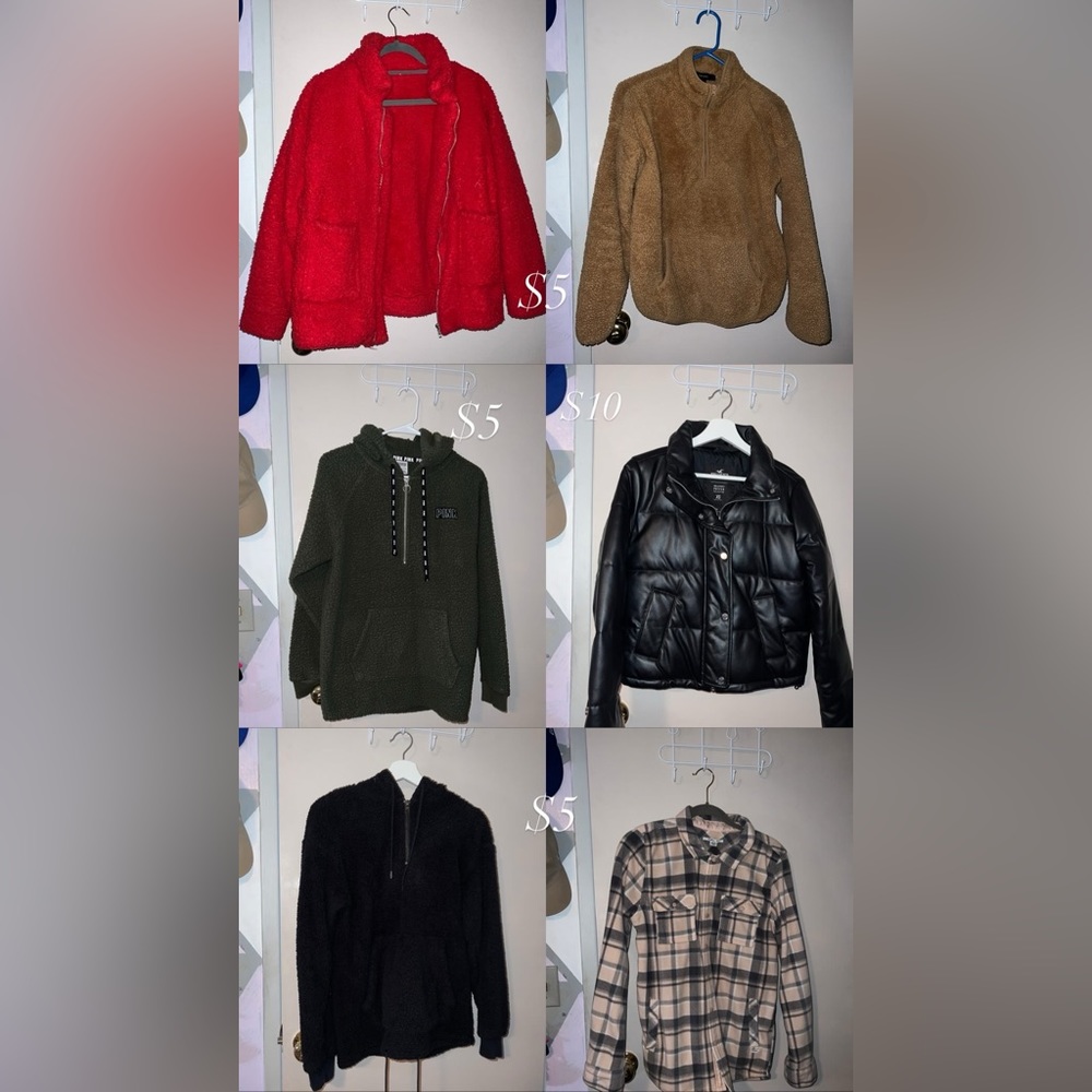 clothes (all sizes, prices and brands included in picture)